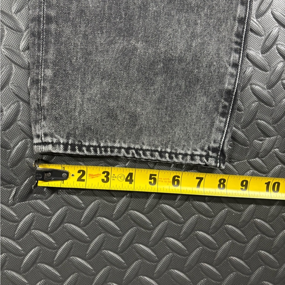 Express NWT Straight Ankle High Rise Jeans 12S Black Wash Distressed - Picture 10 of 16